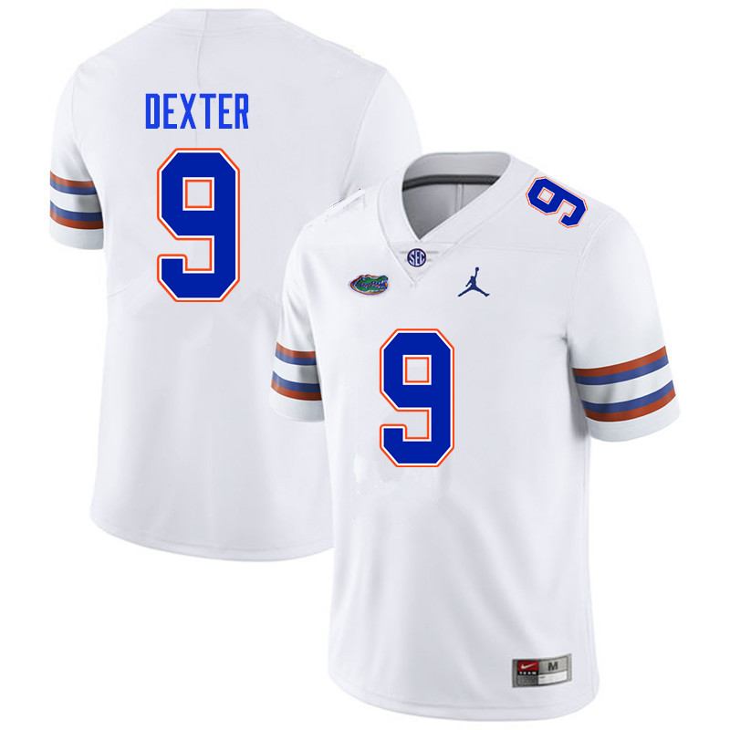 Men #9 Gervon Dexter Florida Gators College Football Jerseys Sale-White